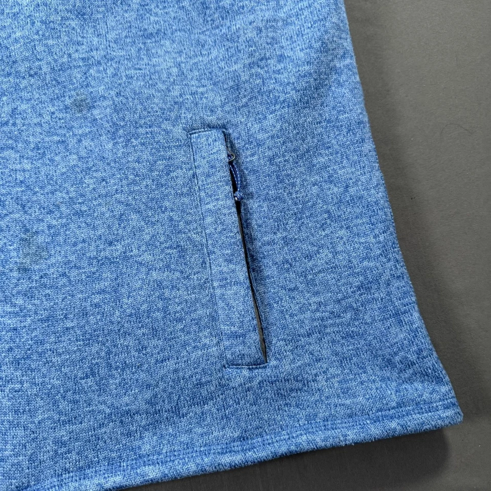 johnnie-O Vest Mens XL Blue Heather Fleece Full Zip Zip Pocket Style JNVT1310 - Image 3 of 4