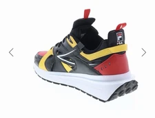 Fila Sandenal 1RM01646-606 Mens Black Leather Lifestyle Sneakers Shoes