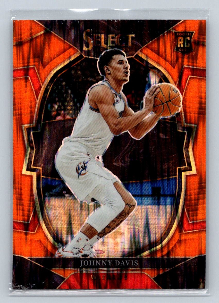 2022-23 Panini Select #100 Johnny Davis Rookie Rc Orange Flash Prizm Wizards C45