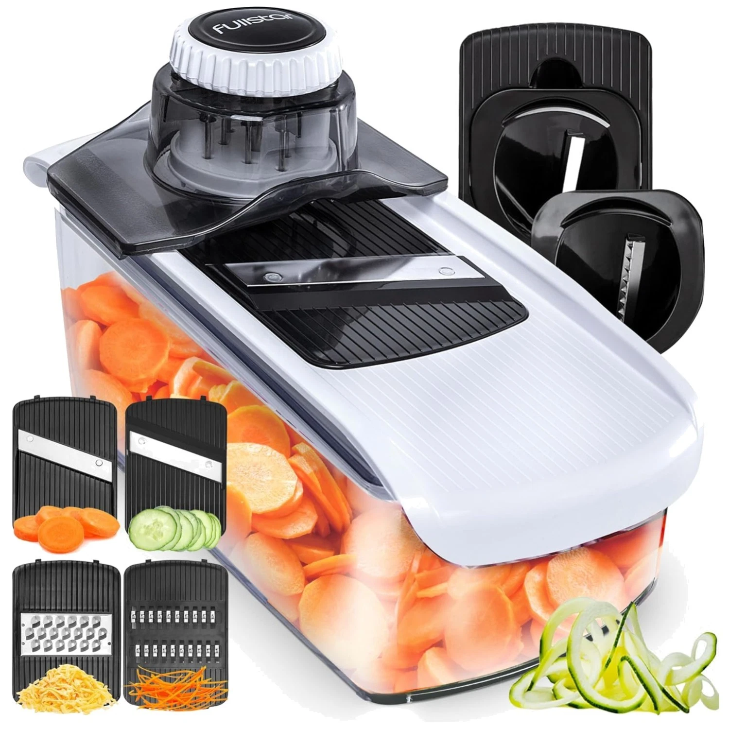 Compact Mandoline Slicer with 6 Interchangeable Blades