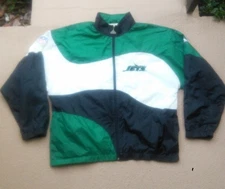 Vintage 90s Apex One x New York Jets Windbreaker Jacket Swirl Pro Line Sz L
