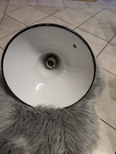 DDR Retro Industrielampe Emaille,    mit Keramik Faasung,.