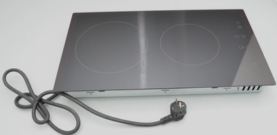 PKM Glass Ceramic Double Hob EB-GK-2TC G, 9 Heat Settings per Cooking Zone - Neu