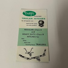 Vintage Draw-tite Trailor Hitch Catalog Class A B Trailor Products Original