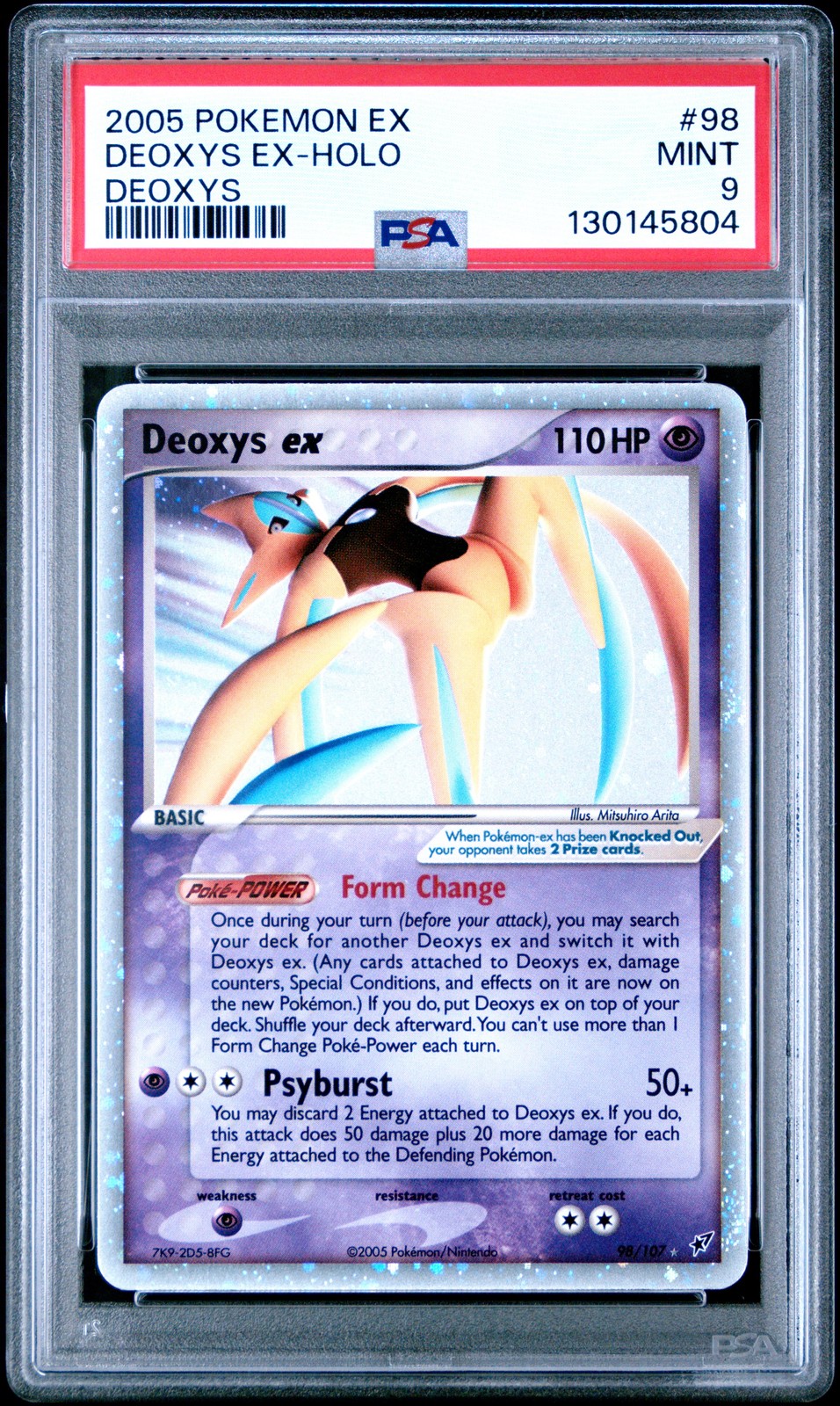2005 POKEMON EX DEOXYS #98 DEOXYS EX-HOLO PSA 9