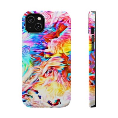Abstract Colorful Swirl Phone Case | Magnetic Impact-Resistant Case