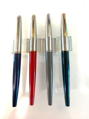 Choose One Parker 45 fountain or rollerball  pen w/  cartridge. 1970s.  Working