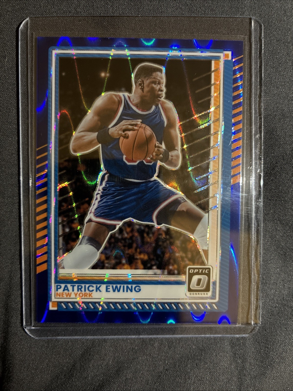 Panini 2025-26 Donruss Optic Patrick Ewing Knicks #125 Blue Prizm 70/99