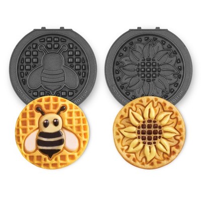 DASH MultiMaker  Mini System Two 4  Nonstick 2 Plates, Sunflower & Bee 