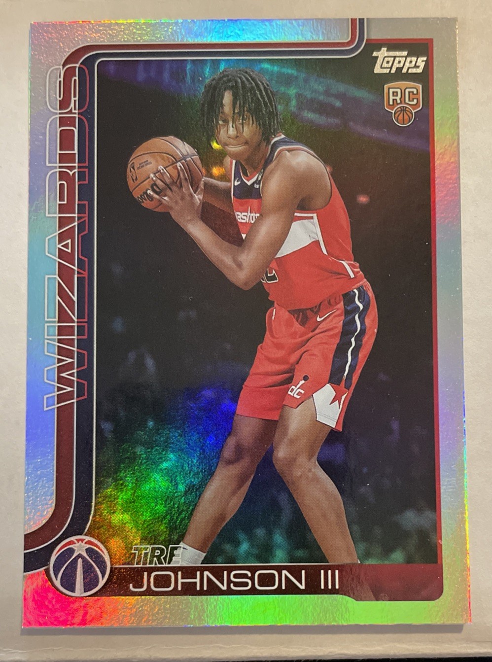 2025-26 Topps #206 Tre Johnson III Holo Foil