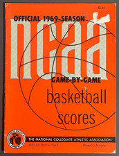 1969 OFFICIAL NCAA COLLEGE GAME BY GAME BASKETBALL SCORES BOOKLET
