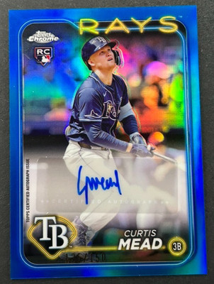 2024 Topps Chrome - Curtis Mead #AC-CME Tampa Bay Rays - RC Blue /150