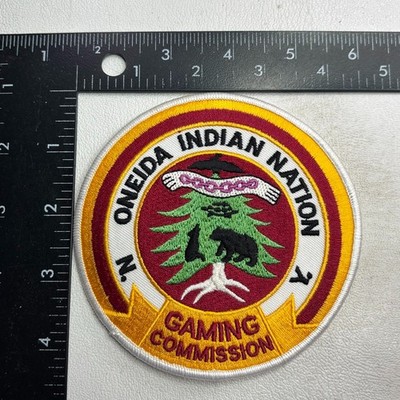 Vtg ONEIDA INDIAN NATION GAMING COMMISSION Wildlife Logo Patch 651E