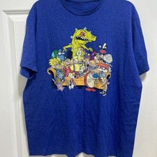 Vintage 90s Nickelodeon T-Shirt L Hey Arnold Rugrats Ren Stimpy Tee