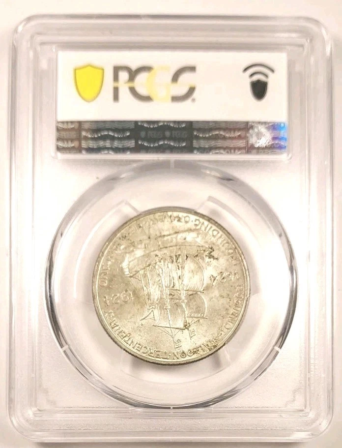 1924 Huguenot Commemorative Half Dollar PCGS MS65 CAC High Grade - Image 4 of 4