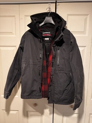 WOLVERINE Men's Work Jacket - Black large zip in liner rain warm like Carhartt 