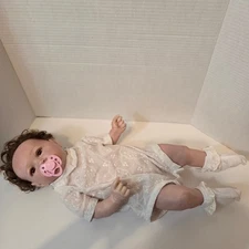 Realistic Reborn Baby Doll NPK Infant Girl Ella Doll Brown Hair & Eyes 20" 42003