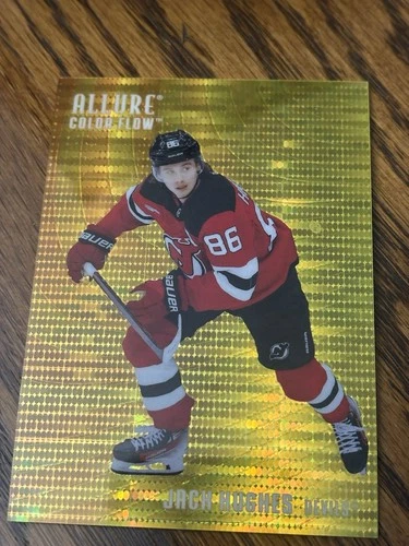 2025-26 Upper Deck Allure - Color Flow Jack Hughes #CF-21 Orange Yellow Spectrum