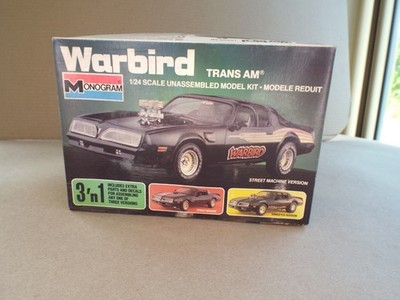 VTG Monogram Rare 3'n 1 Pontiac Trans Am WARBIRD 1:24 #2716 Model NIB - (Read)