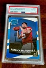 2017 Panini Donruss Rated Rookie #327 Patrick Mahomes II Chiefs PSA 8