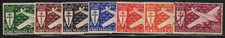 Madagascar 1943 Yvert PA 55/61 - 6 neufs(*) sans gomme et 1 oblitéré (AM23)