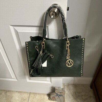 New MKF COLLECTION By MIA HOBO PURSE Soft Vegan Leather Emerald