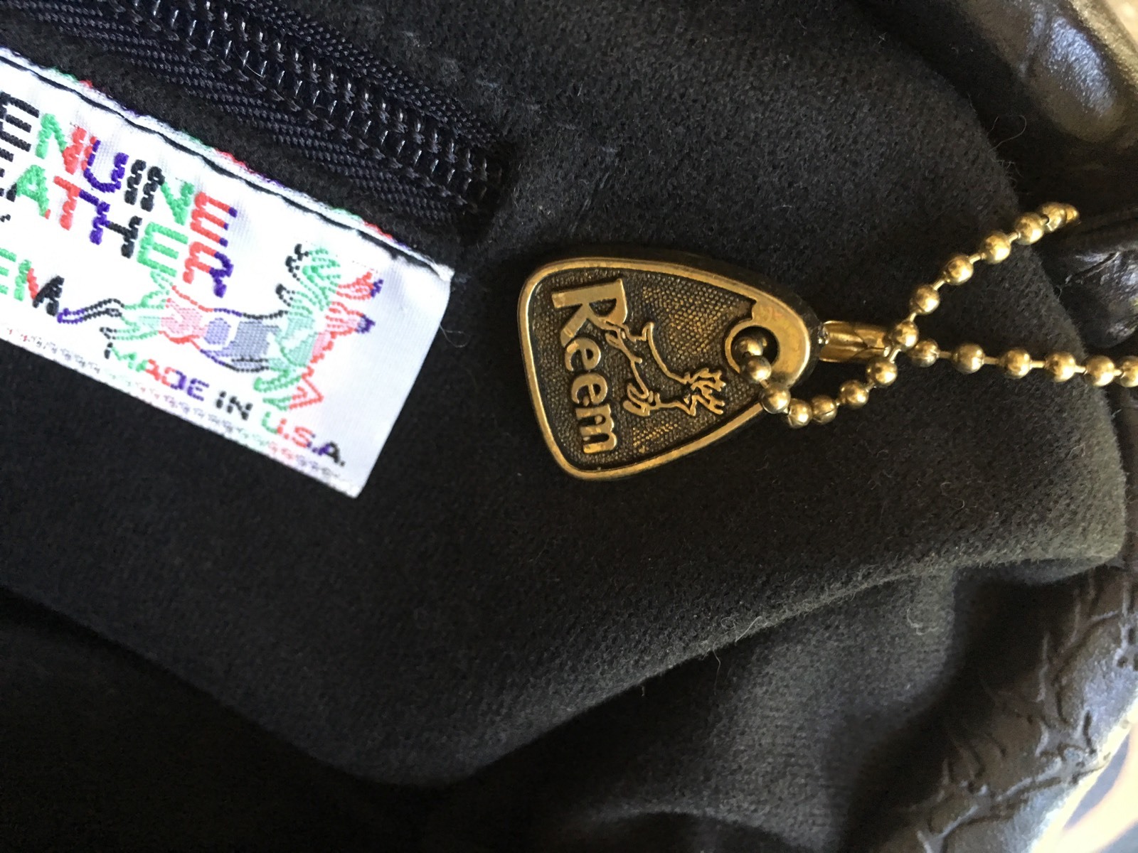 REEM Multi Color Patchwork Ostrich Leather Should… - image 4