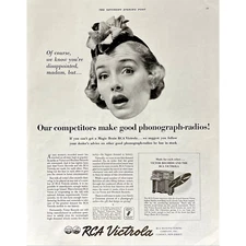 1941 RCA Phonograph Radios Vintage Print Ad Retro Victrola Memorabilia High Fi