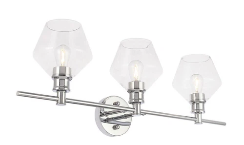 Wall Sconce Glass Shades Chrome Bathroom Dining Room Vanity Light Fixture 28 in - Picture 7 of 11