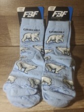 2 Pair Polar Bear Youth Size Socks 1-5