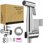 Handheld Douche Bidet Toilet Jet Spray Muslim Hygienic Shattaf Shower Kit Steel