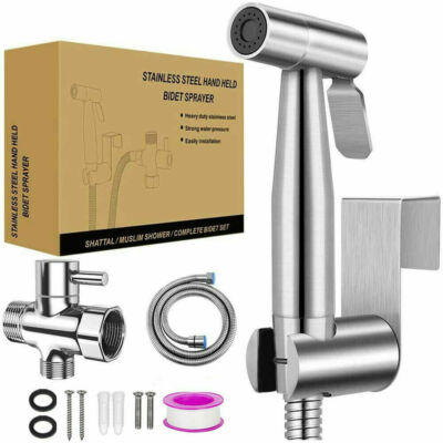 Handheld Douche Bidet Toilet Jet Spray Muslim Hygienic Shattaf Shower Kit Steel