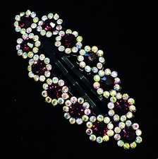 USA Hair Clip Bobby Pin using Swarovski Crystal Hairpin Handmade AB Purple 2