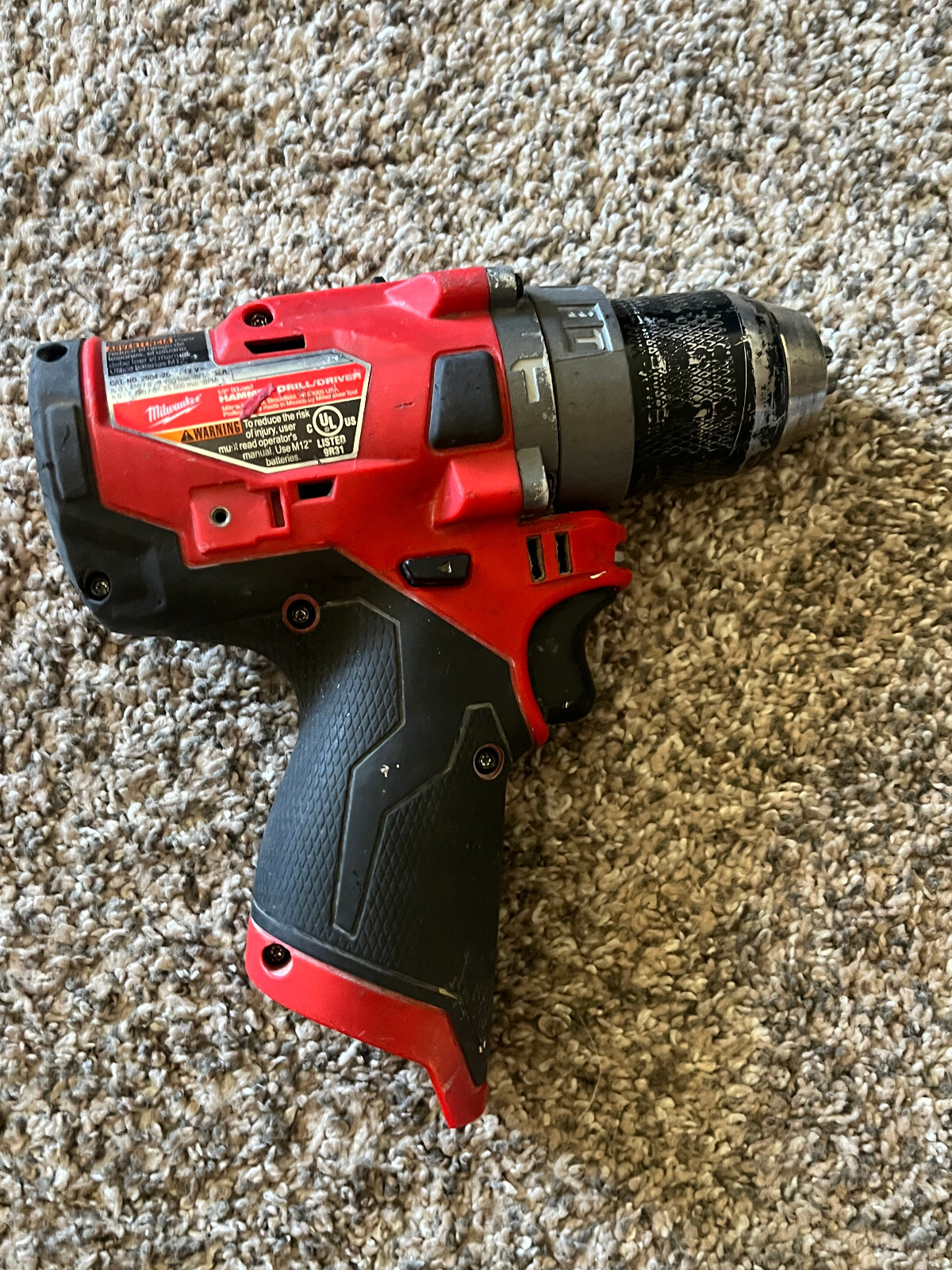 Milwaukee Fuel 250420 M12 12V 1/2" Hammer Drill/Driver FOR PARTS ONLY