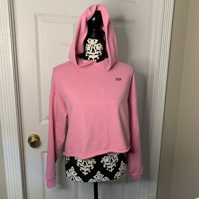 Levis Women's/ Teen SZ L Pink Crop Hoodie Sweatshirt #2249