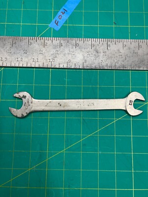 Vintage 8'' Chrome Molybdenum Vlchek No.93 Double Open End Wrench 5/8'' X 11/16''