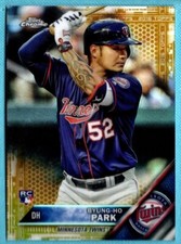 2016 Topps Chrome Gold Refractor  #42/50   13 Byung-Ho Park - Minnesota Twins RC