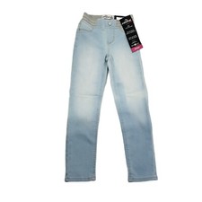 Jordache Jeans Girls Rib Waist Skinny Fit Size 5 Slim Light Wash
