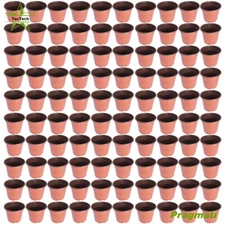 Plastic Nursery Pots With Holes Reusable Plastic Pots Seed Start 100 Pack