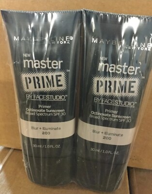 Maybelline Master Prime X2 By Facestudio Primer Base ,SPF 30 Blur+Illuminate 200