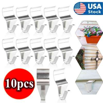 #ad 10pcs Vinyl Siding Hooks Low Profile Heavy duty No Hole Hangers No Drilling $7.35