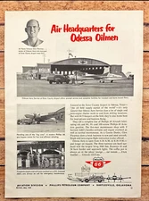 1960 Phillips 66 Ector County Airport Vtg Print Ad Air HQ Odessa Oilmen Texas