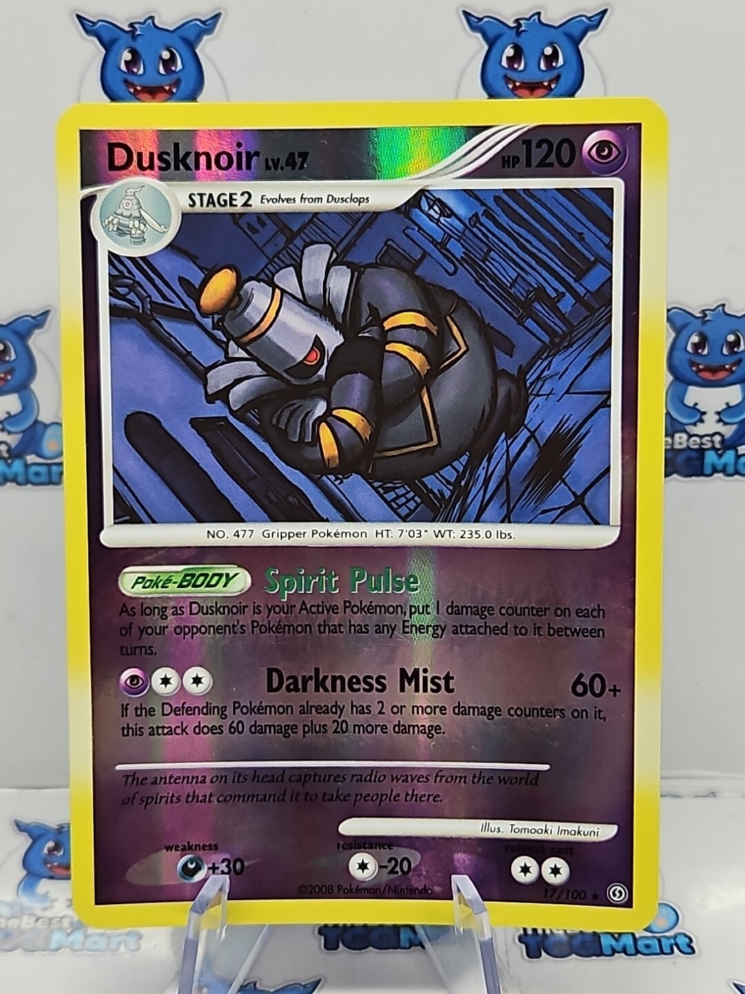 Dusknoir - 17/100 - Reverse Holo Stormfront Pokemon LP 