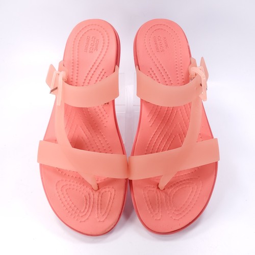 Crocs Tulum Casual Slip On Strappy Sandal Womens Size 8 207173 Pink | eBay