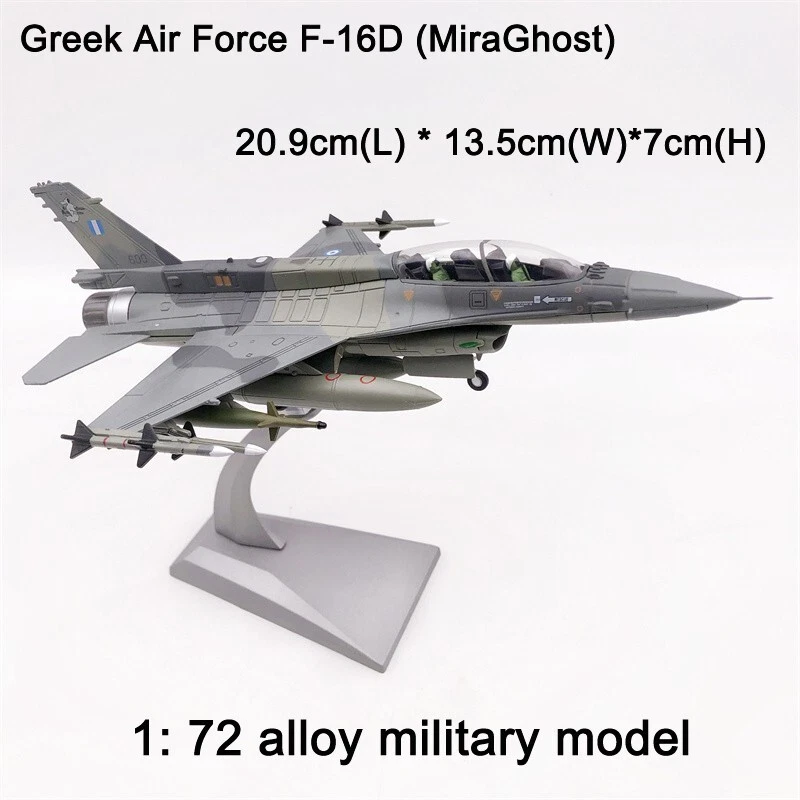 1:72 Modello Diecast Militare F-16D Fighting Falcon MiraGhost, Aeronautica Greca - Immagine 2 di 4