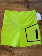NWT Boy's Sports Illustrated Lime Green Swim Trunks Shorts Size 18/20