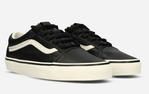 black leather old skool vans size 5