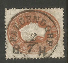⭐OSBURGH – AUSTRIA / CZECH / BOHEMIA. 1858. 10kr USED FALGENDORF POSTMARK.  (NOW