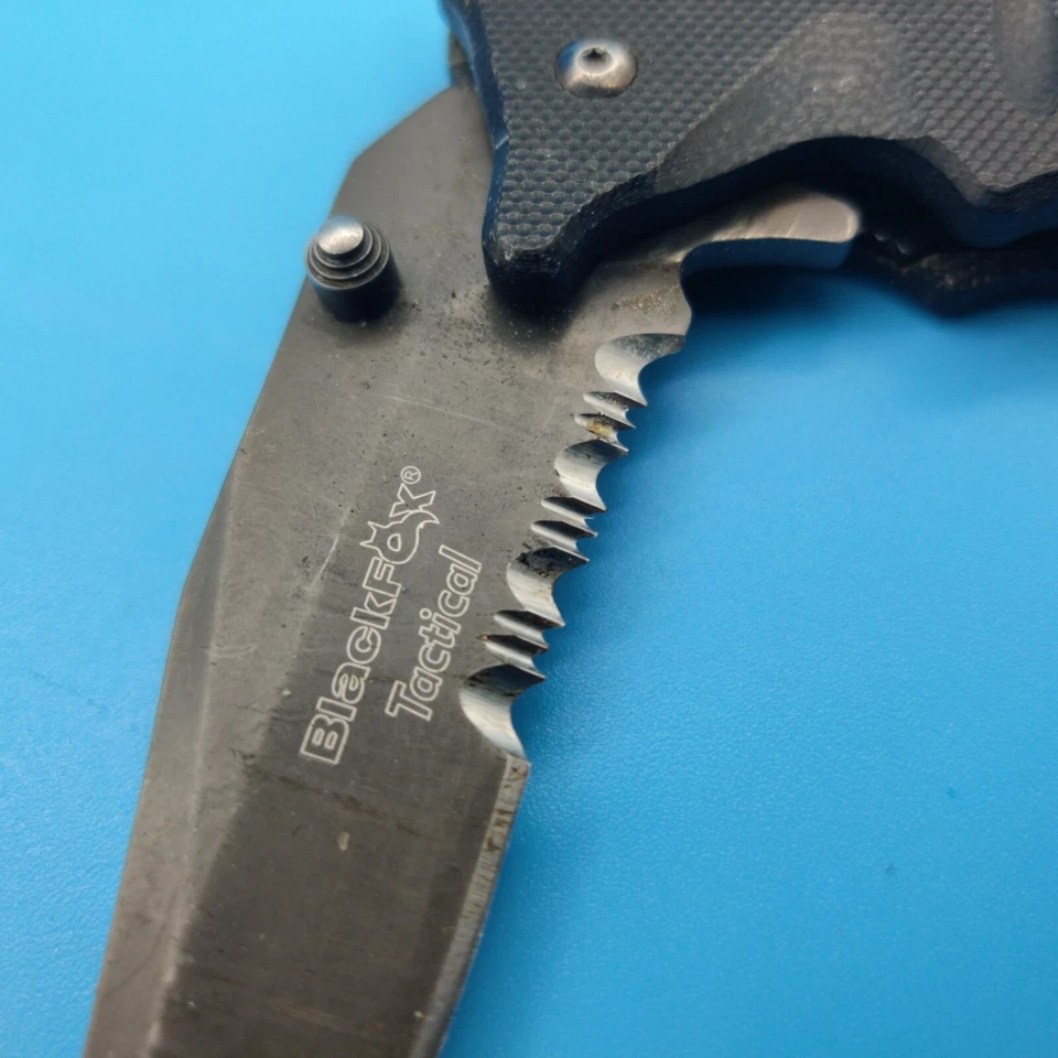 USADOS Raro Descontinuado Fox Cuchillos BlackFox Tactical BF-114TS Cuchillo 6.69" Foto 3 de 4