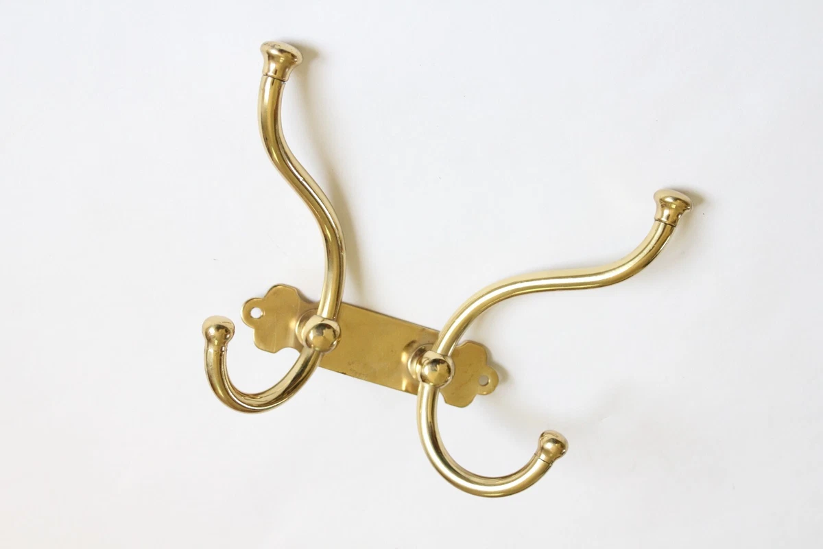 Polished brass towel hook sale